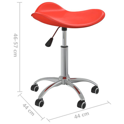 Office chair artificial leather red