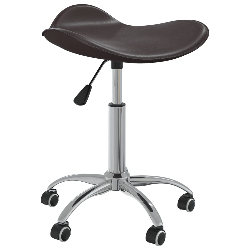 Office chair artificial leather brown