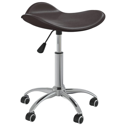 Office chair artificial leather brown