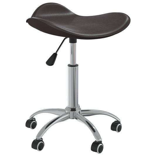 Office chair artificial leather brown