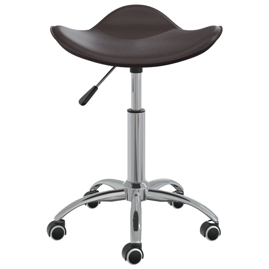 Office chair artificial leather brown
