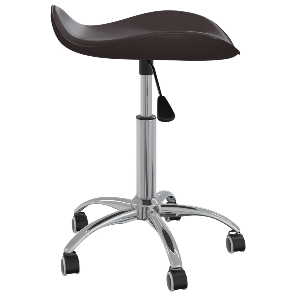 Office chair artificial leather brown