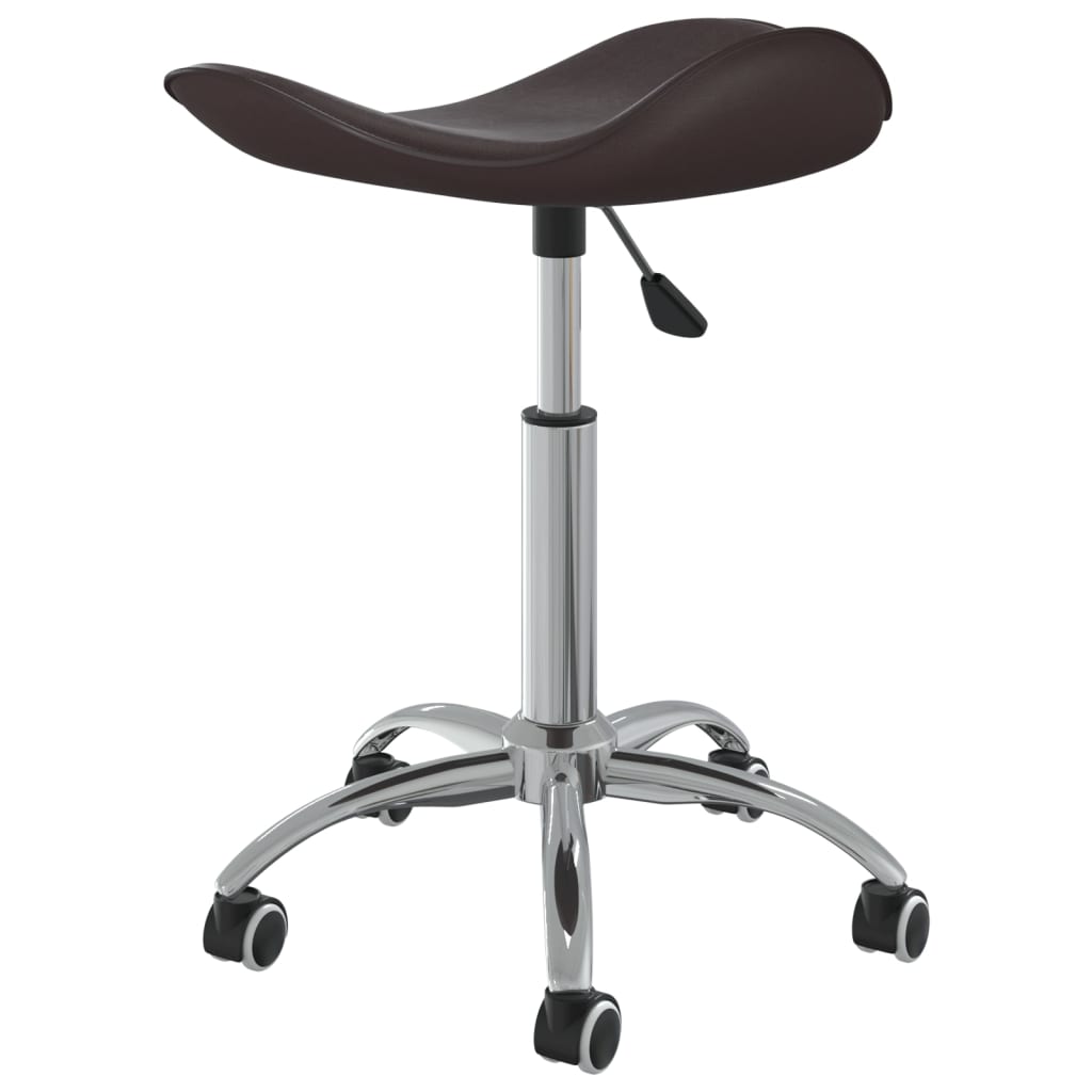 Office chair artificial leather brown