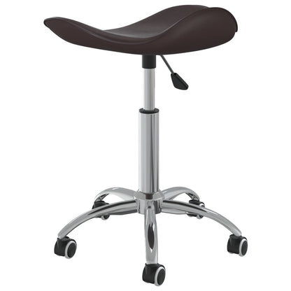 Office chair artificial leather brown