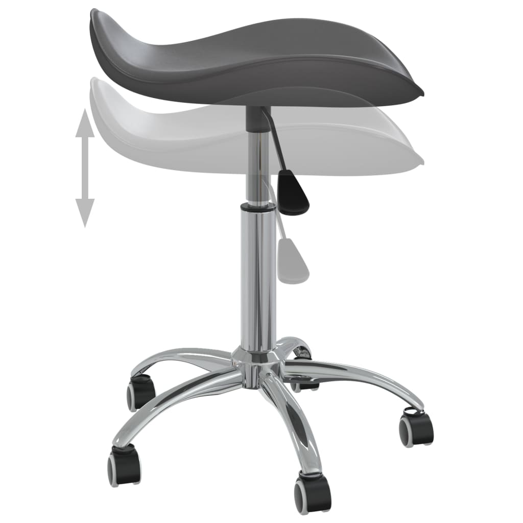 Office chair artificial leather grey