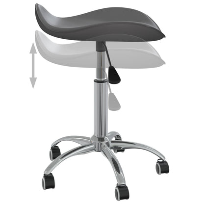 Office chair artificial leather grey
