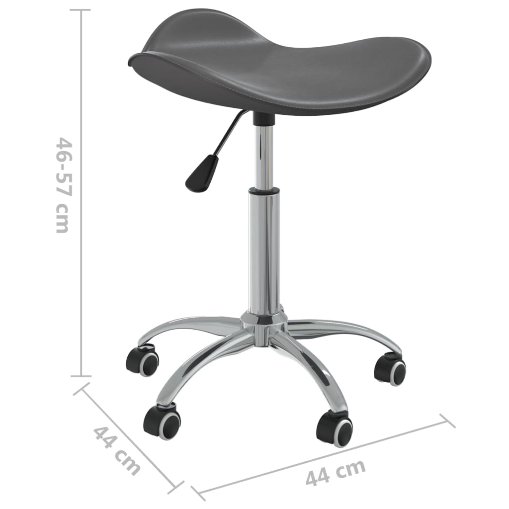 Office chair artificial leather grey