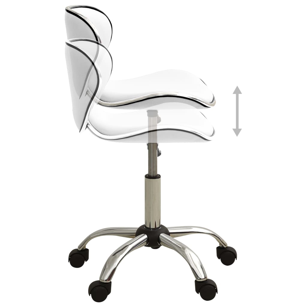 Office chair artificial leather white