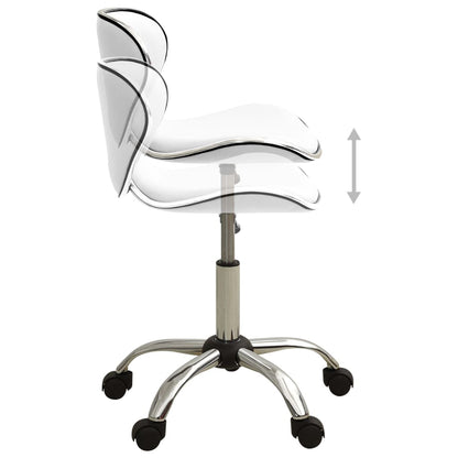 Office chair artificial leather white
