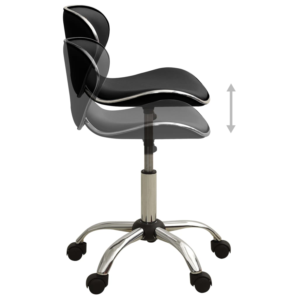 Office chair artificial leather black