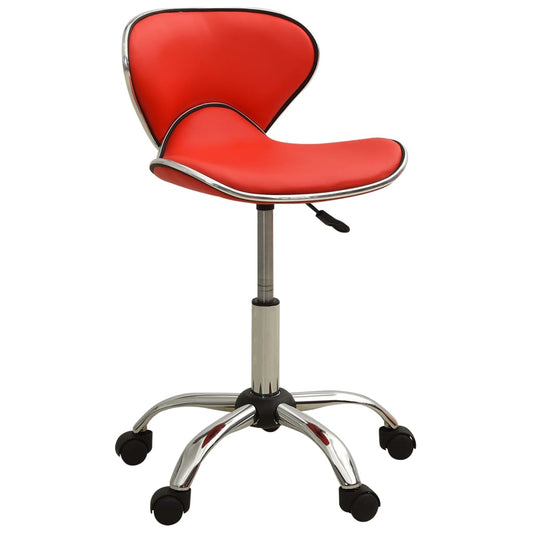 Office chair artificial leather red