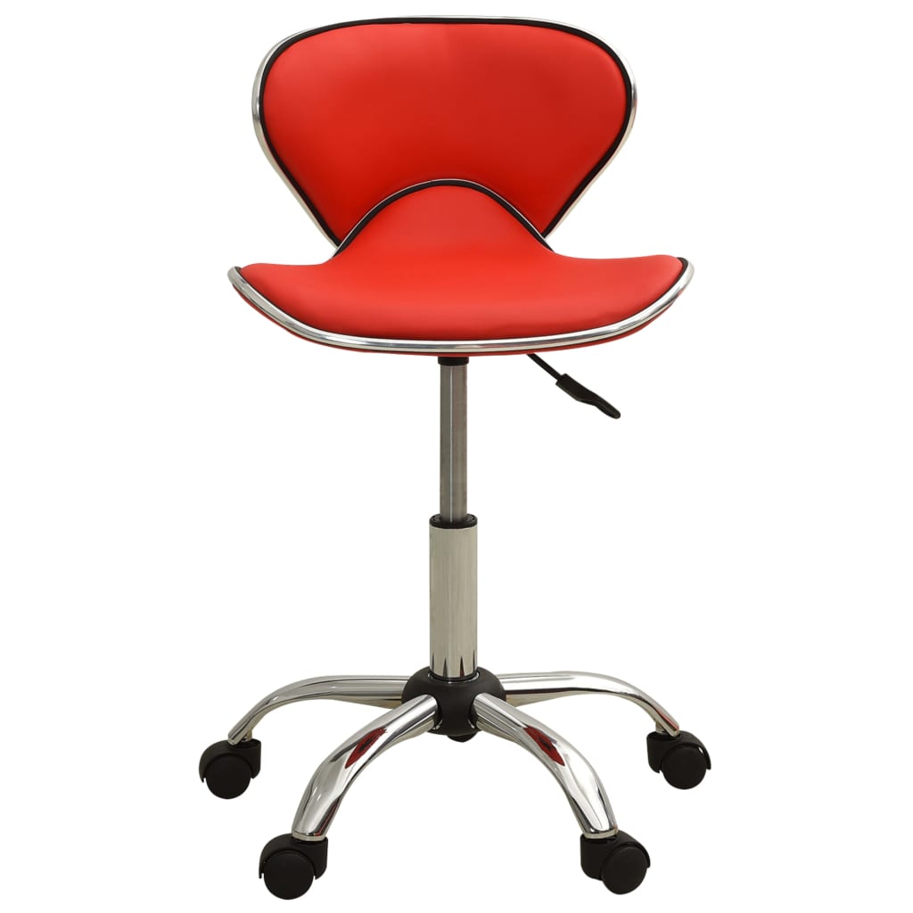 Office chair artificial leather red