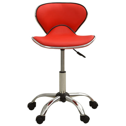 Office chair artificial leather red