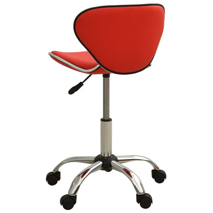 Office chair artificial leather red