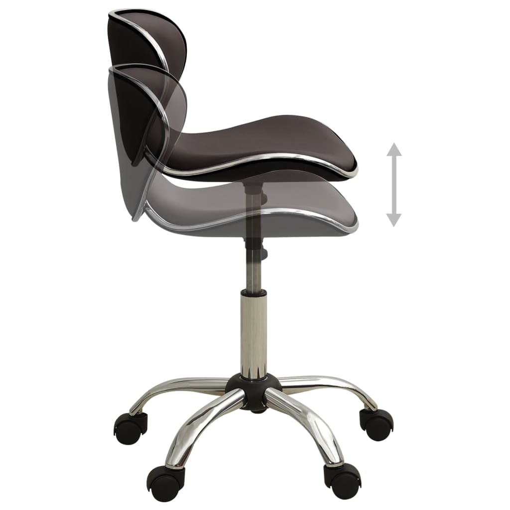 Office chair imitation leather brown