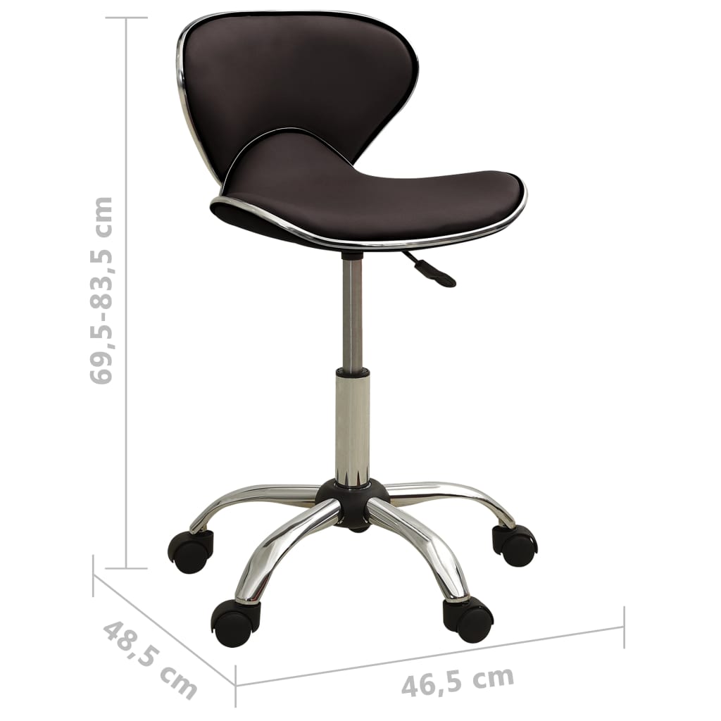 Office chair imitation leather brown