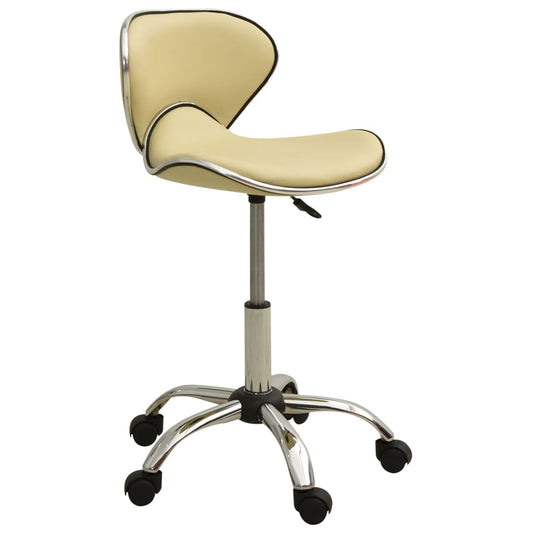 Office chair artificial leather cream colored