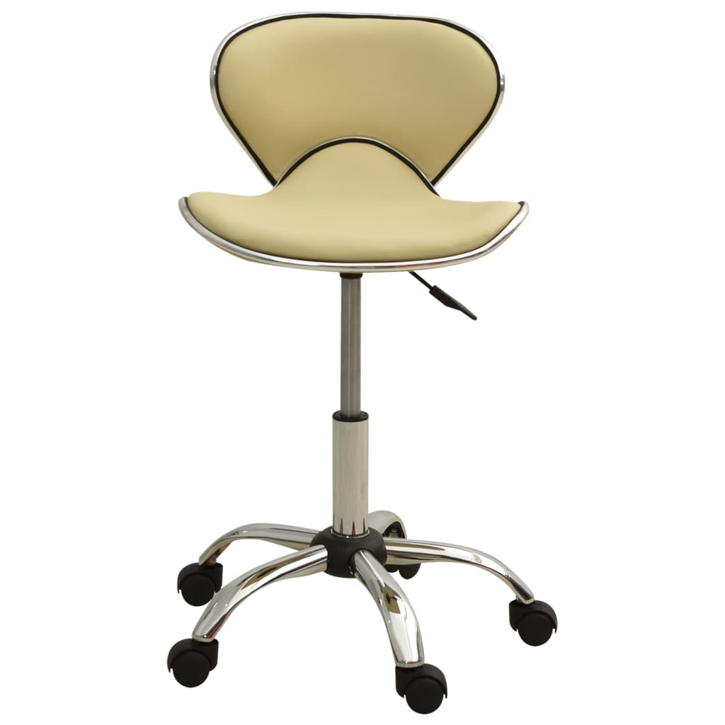 Office chair artificial leather cream colored