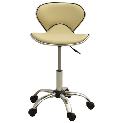Office chair artificial leather cream colored