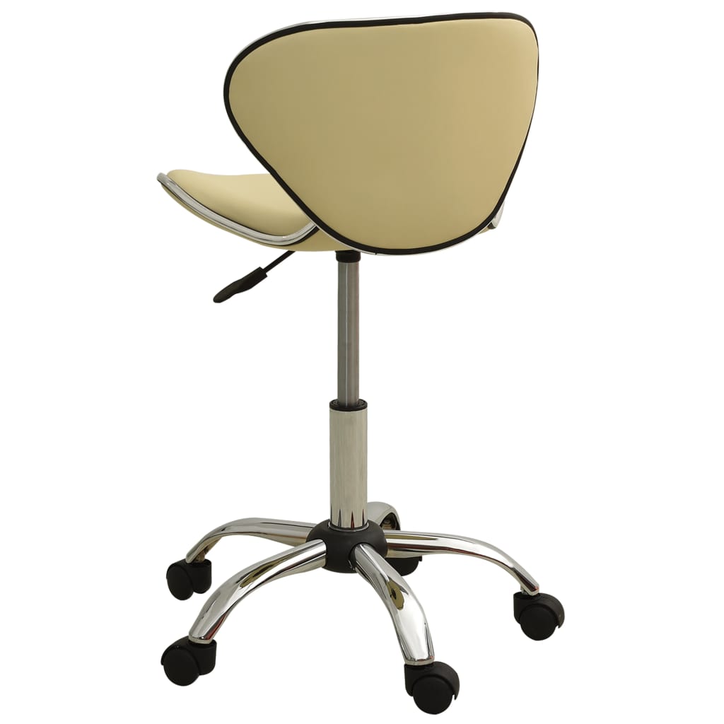 Office chair artificial leather cream colored