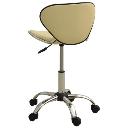Office chair artificial leather cream colored