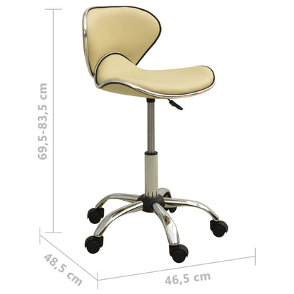 Office chair artificial leather cream colored