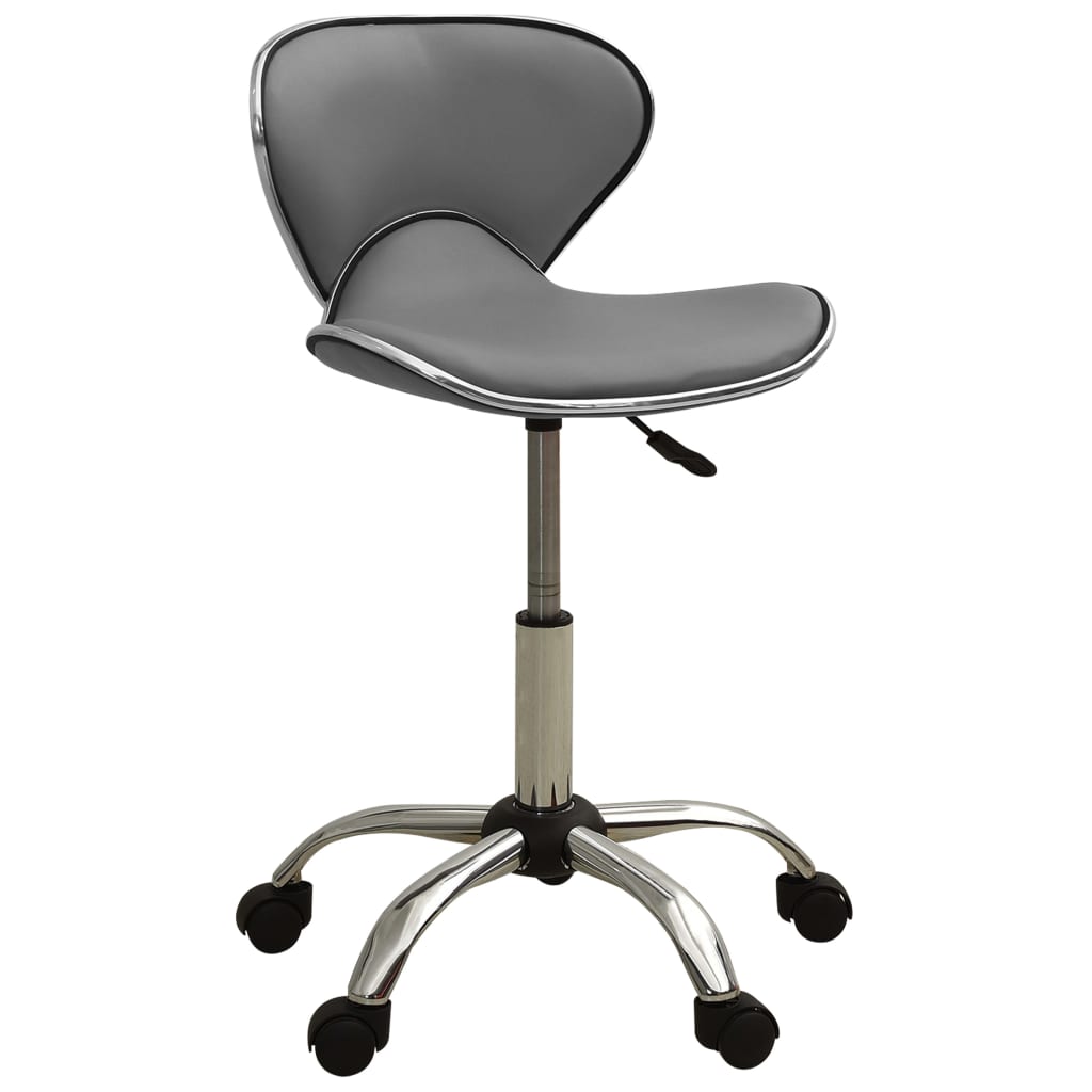 Office chair artificial leather grey