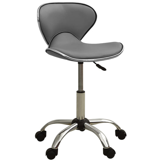 Office chair artificial leather grey