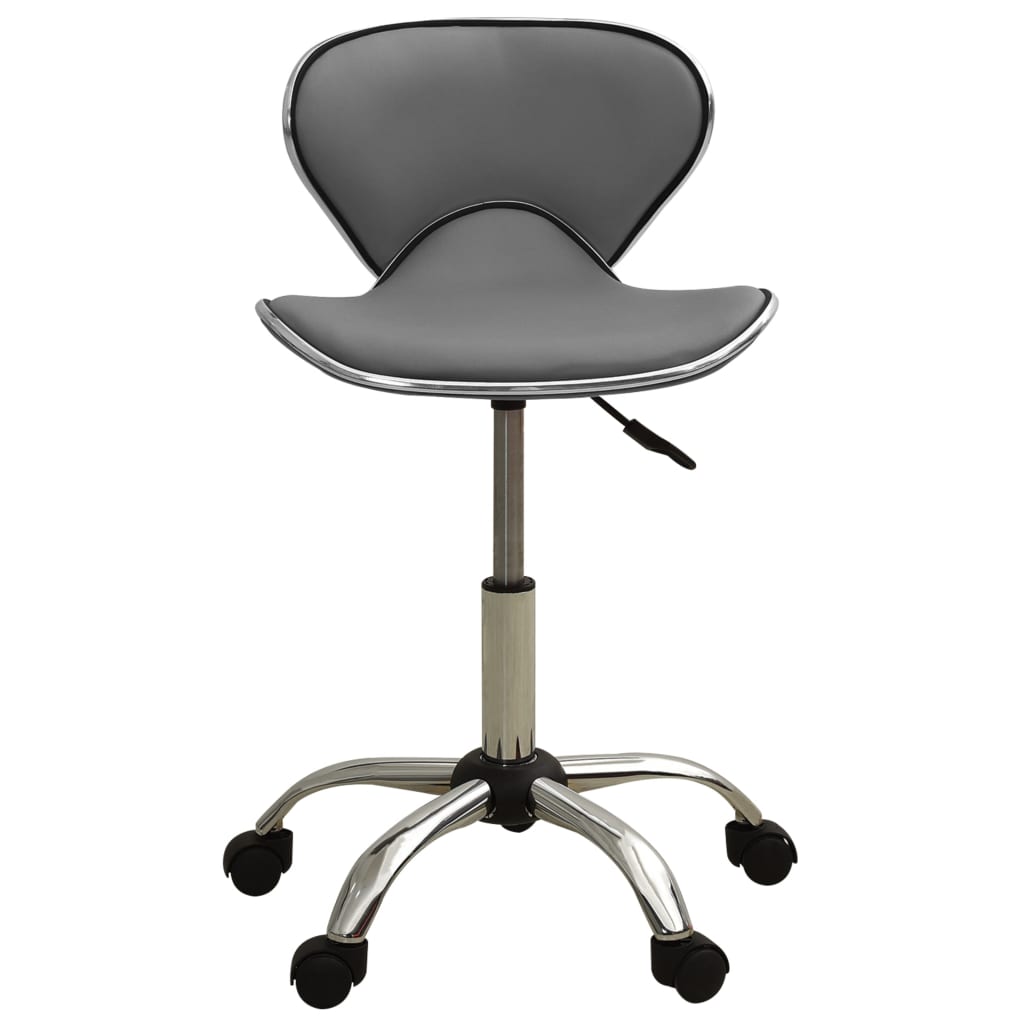 Office chair artificial leather grey
