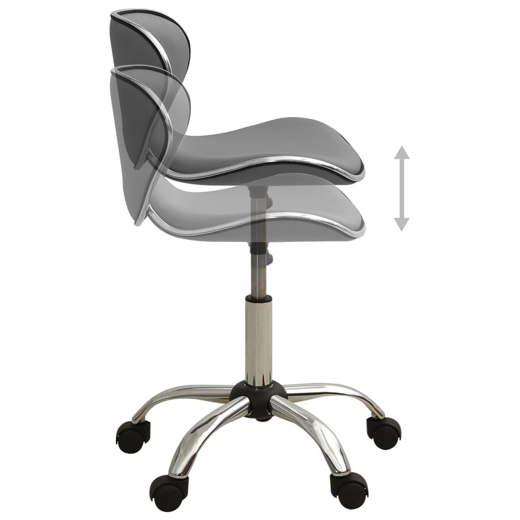 Office chair artificial leather grey