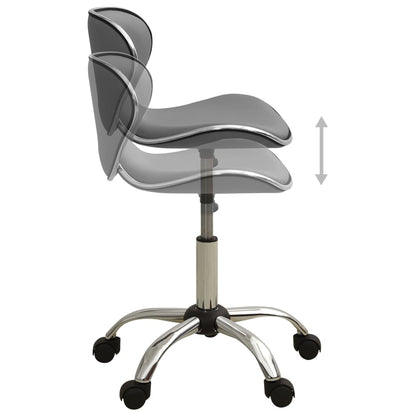 Office chair artificial leather grey
