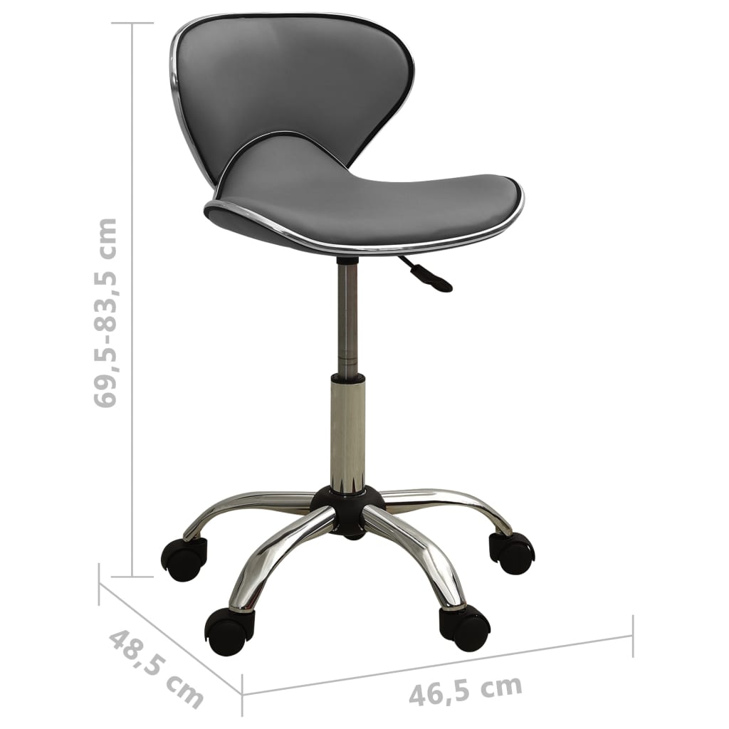Office chair artificial leather grey