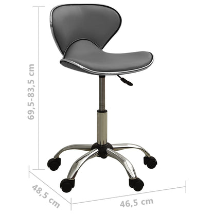 Office chair artificial leather grey