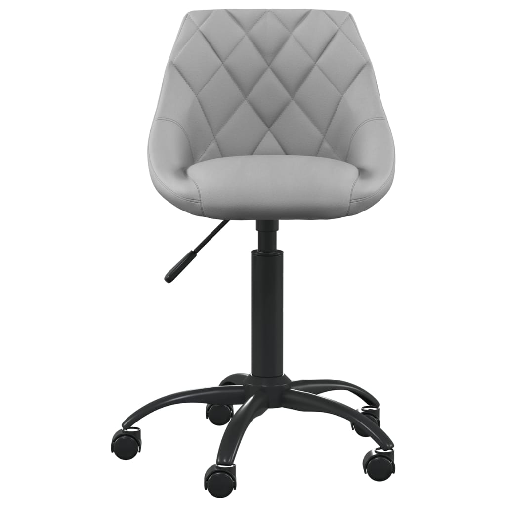 Office chair velvet light grey