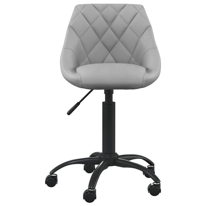 Office chair velvet light grey