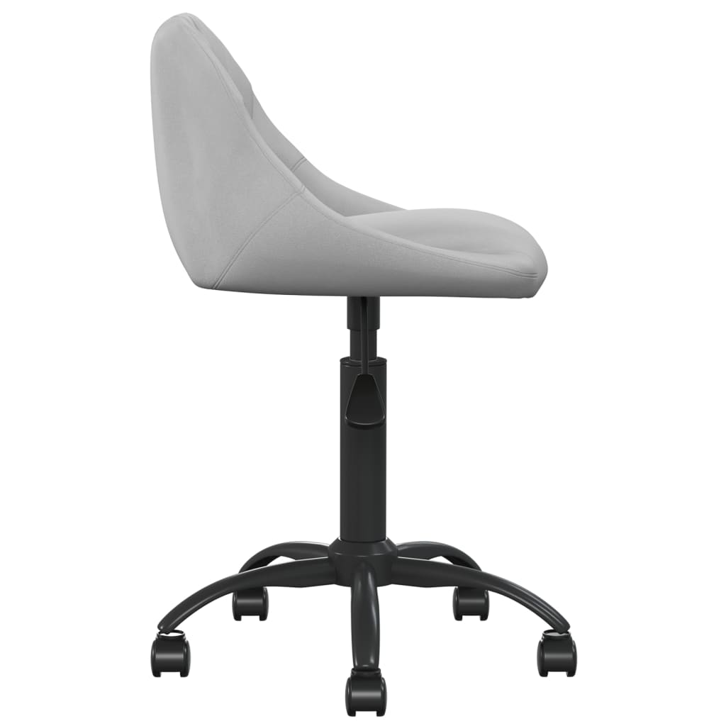Office chair velvet light grey