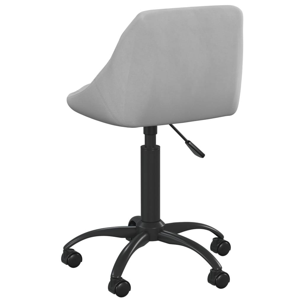 Office chair velvet light grey
