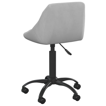 Office chair velvet light grey