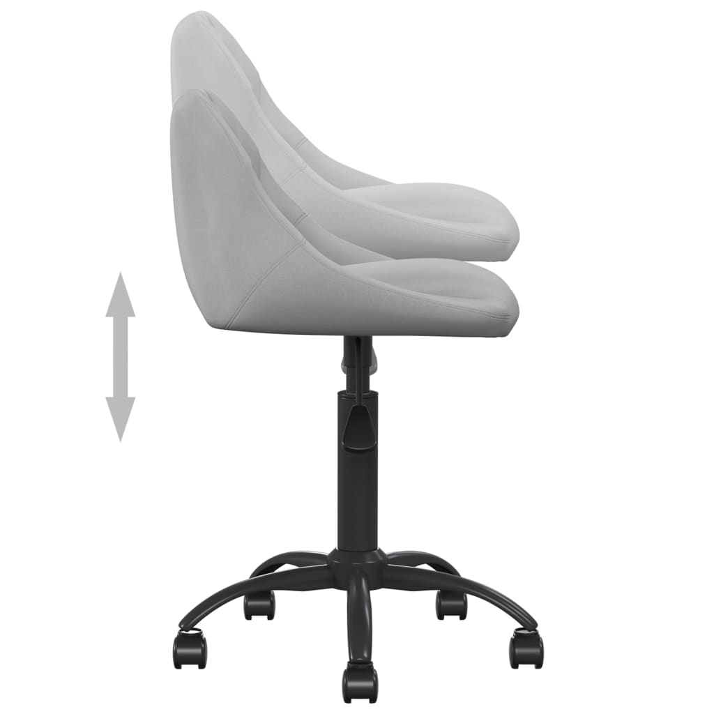 Office chair velvet light grey
