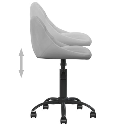 Office chair velvet light grey