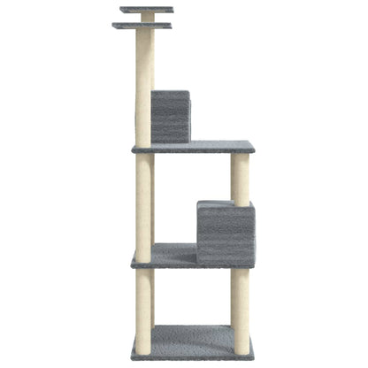 Cat furniture with sisal scratching posts 141 cm light gray