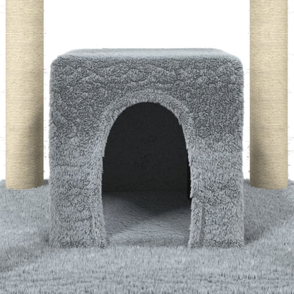 Cat furniture with sisal scratching posts 174 cm light gray