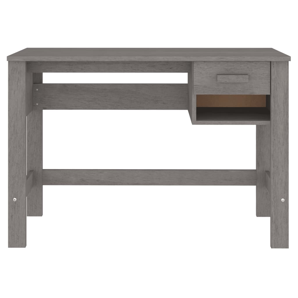Desk HAMAR 110x40x75 cm solid pine wood light grey