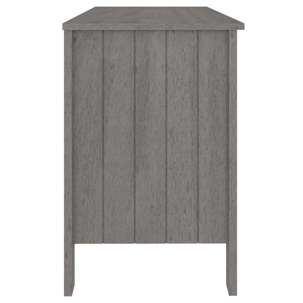 Desk HAMAR 113x50x75 cm solid pine wood light grey