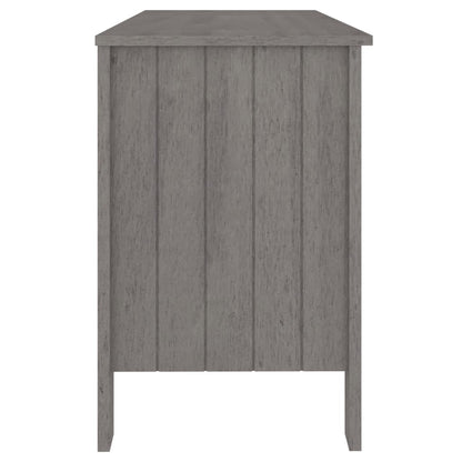 Desk HAMAR 113x50x75 cm solid pine wood light grey