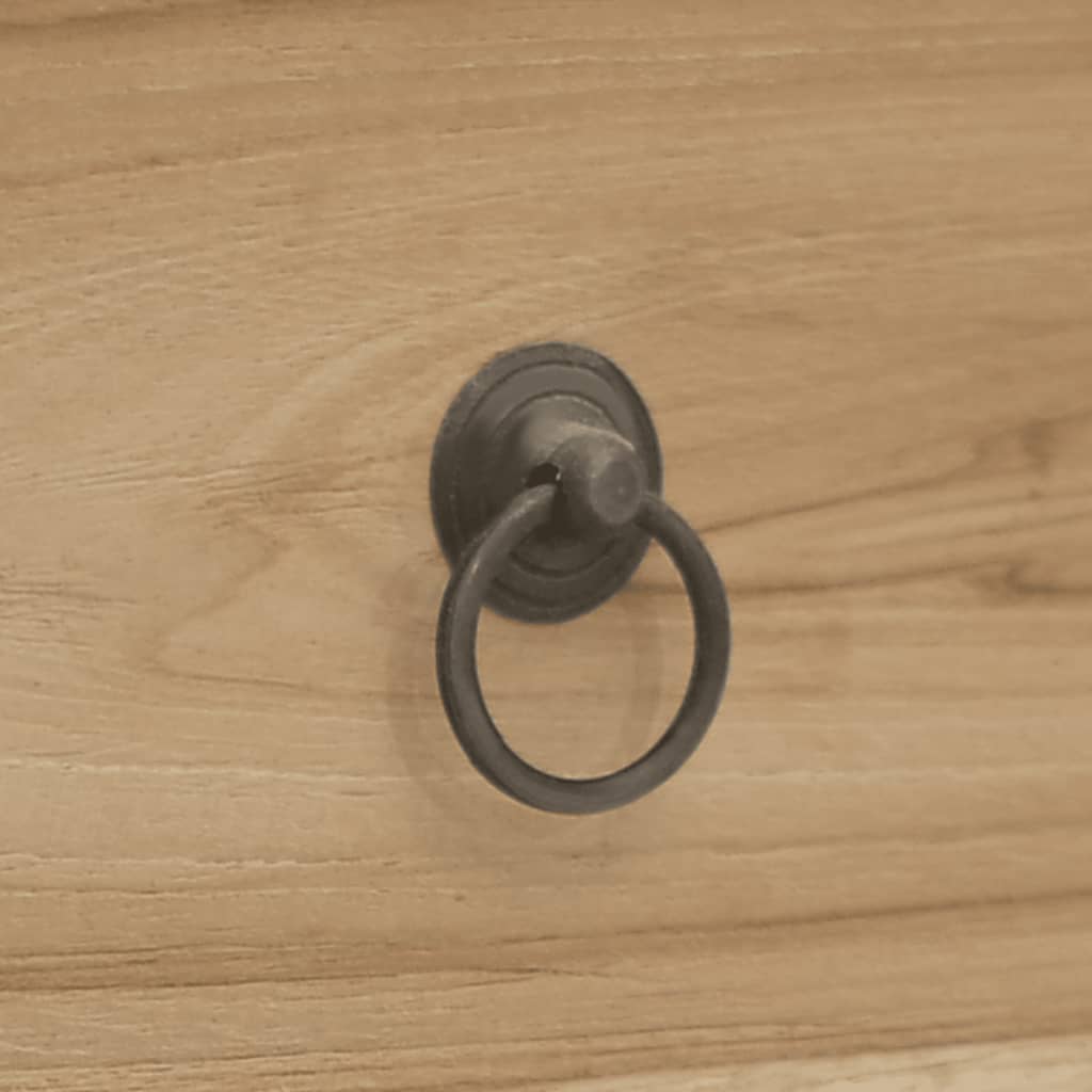 Bureau met 2 lades 110x52x75 cm massief teakhout