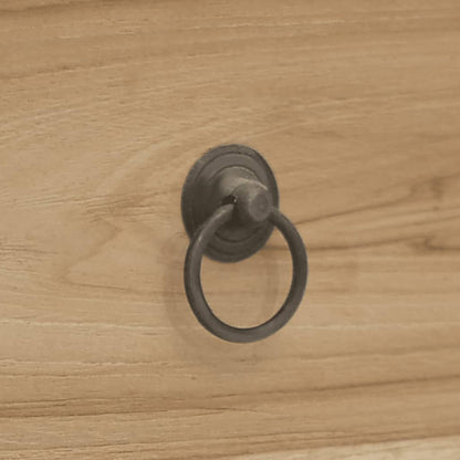 Bureau met 2 lades 110x52x75 cm massief teakhout