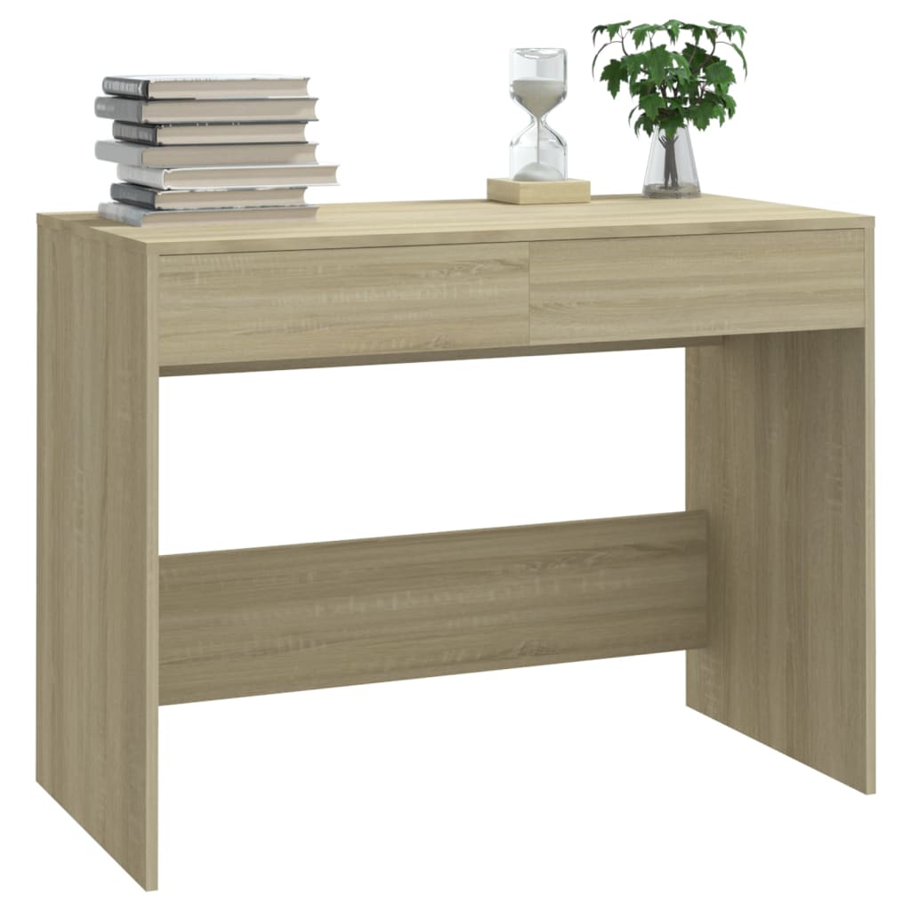 Bureau 101x50x76,5 cm bewerkt hout sonoma eikenkleurig