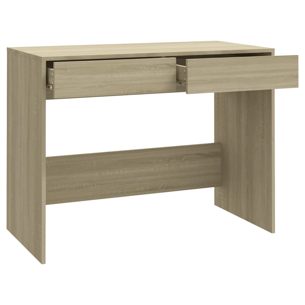 Bureau 101x50x76,5 cm bewerkt hout sonoma eikenkleurig
