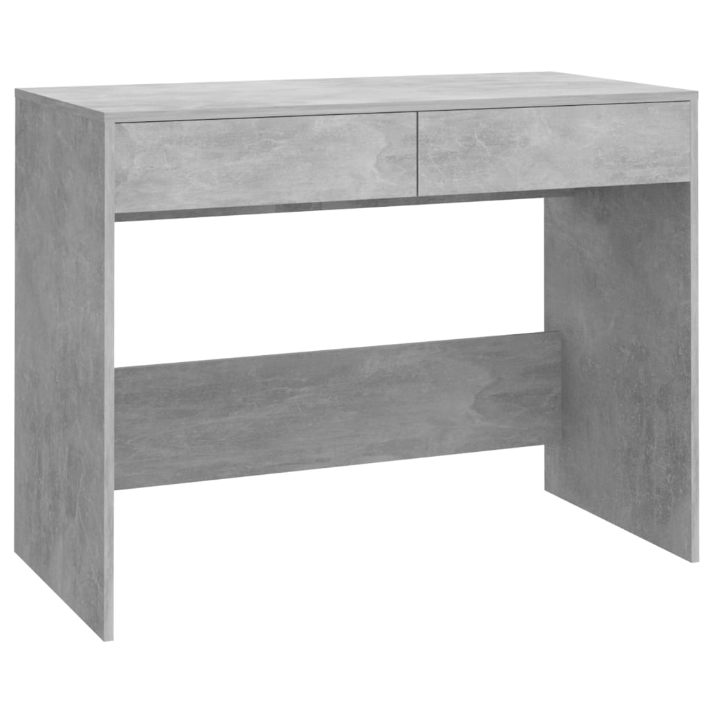 Bureau 101x50x76,5 cm bewerkt hout betongrijs